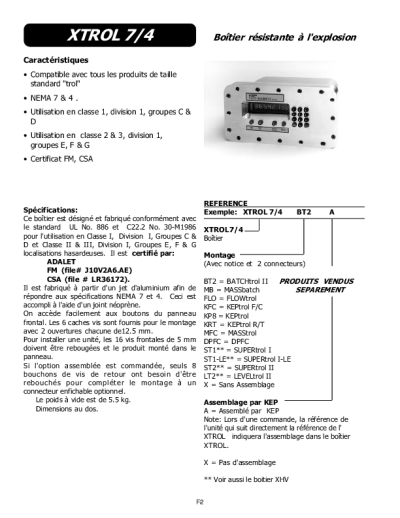 Accessoire d'Instrumentation, Boîtier – XTROL-7/4
