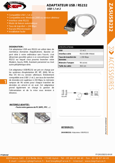 Adaptateur USB – ZA5USB232