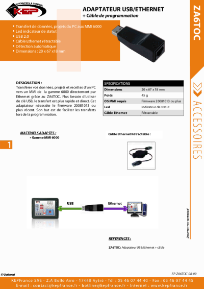 Adaptateur USB/Ethernet – ZA6TOC