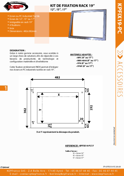 Kit de Fixation Industriel – KPFIX19-PC 19