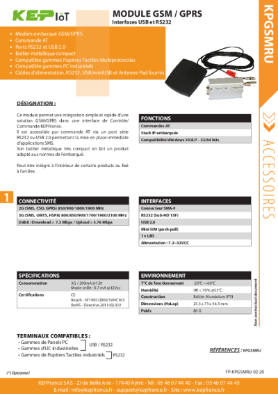 Module GPRS USB + RS232 – KPGSMR