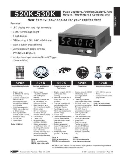 Compteur/Timer Industriel à LED, Multi-fonctions – 530K