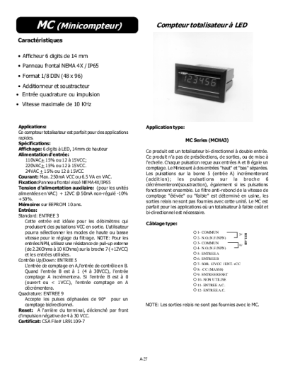 Compteur/Timer Industriel à LED – MC (MiniCompteur)