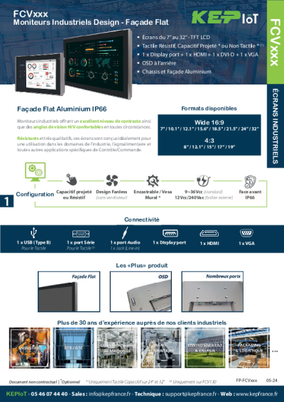 Moniteur tactile fanless - FCV080 