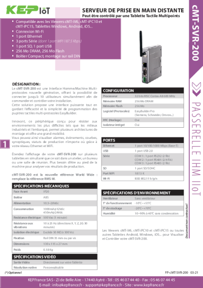 Smart serveur WiFi - cMT-SVR-200 - Robuste