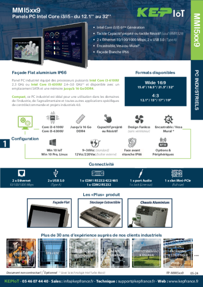 Panel PC industriel Compact
