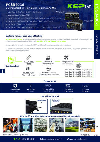 UC INDUSTRIELLES - PCSB4002I - Extensions High-speed