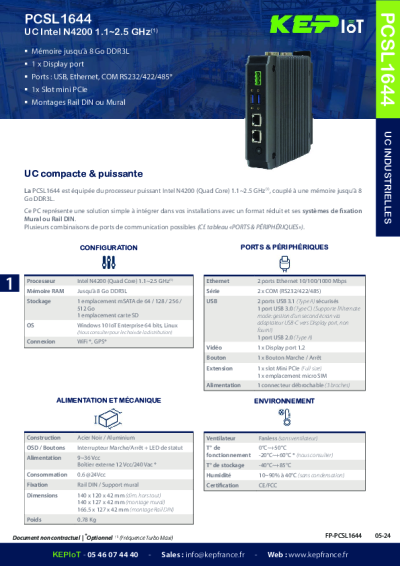 PC industriel - UC KEPIoT