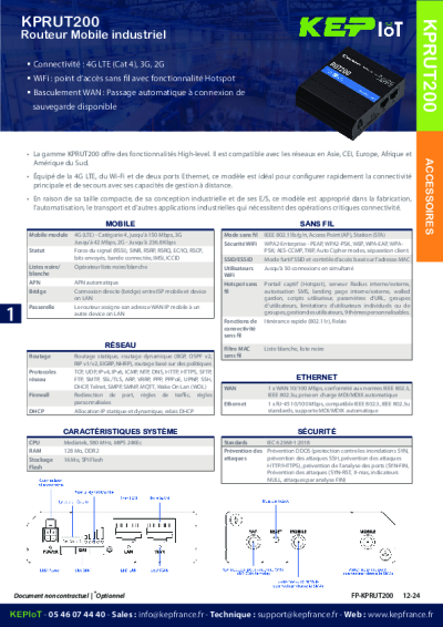 Routeur industriel mobile KPRUT200