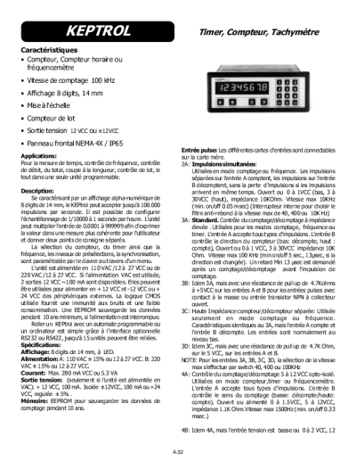 Compteur/Timer Industriel LED à Présélection – KEPtrol 