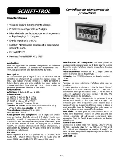 Compteur/Timer Industriel LED à Présélection – SHIFTtrol