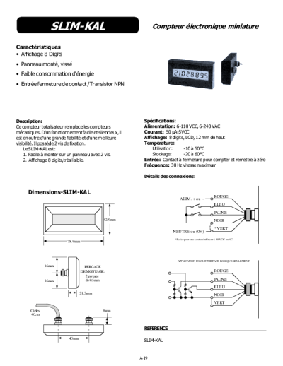 Compteur/Timer Industriel – Slim-Kal