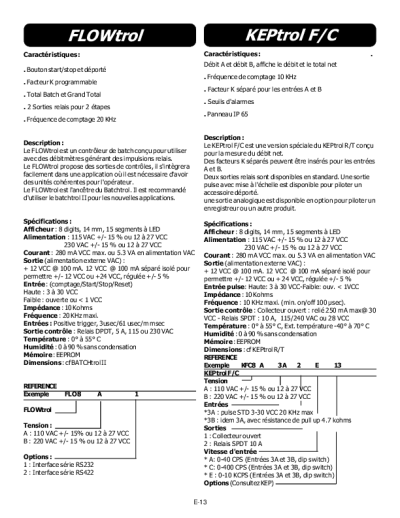 Instrumentation, Contrôleur de lot – FLOWtrol