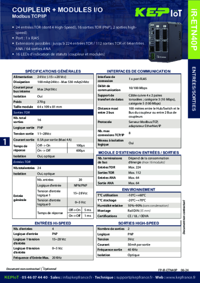 E/S DEPORTEES - iR-ETN40P