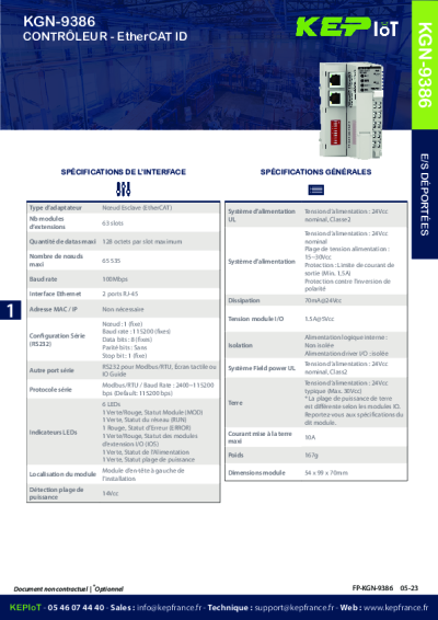 Contrôleur EtherCAT ID
