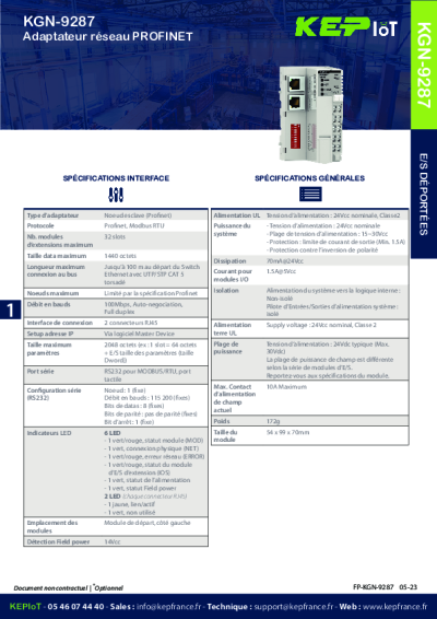 Adaptateur réseau PROFINET