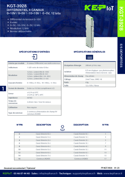 Différentiel 8 Canaux
