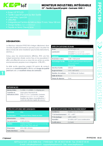 Écran tactile intégrable - 19