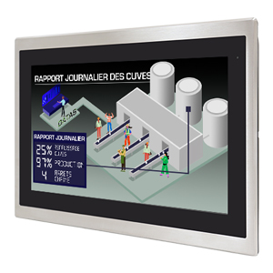 ECRANS INDUSTRIELS - FCI160 - Face avant inox 15.6''
