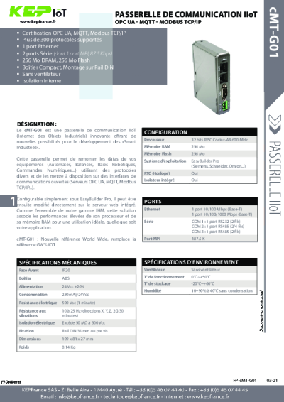 cMT-G01 – Passerelle IIoT Weintek 