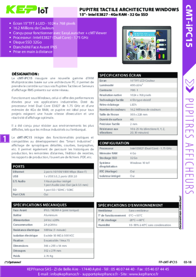 IHM multiprotocoles PC - cMT-iPC15