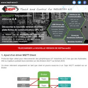 NEWSLETTERS - KEPServerEX Nouvelle Version 6.4