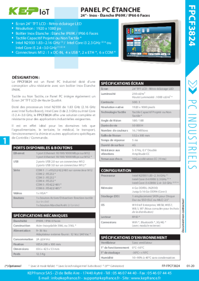 PC étanche industriel IP69K 