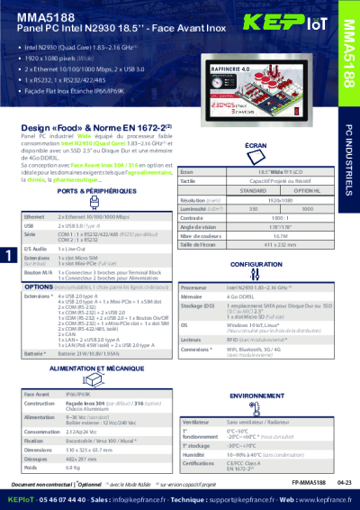 Panel PC industriel wide - 