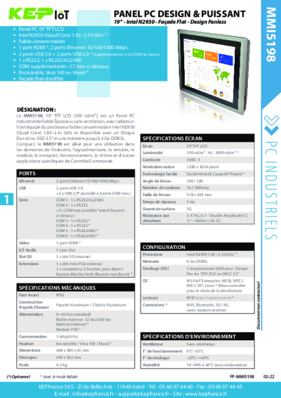 PC industriel fanless puissant | KEPIoT