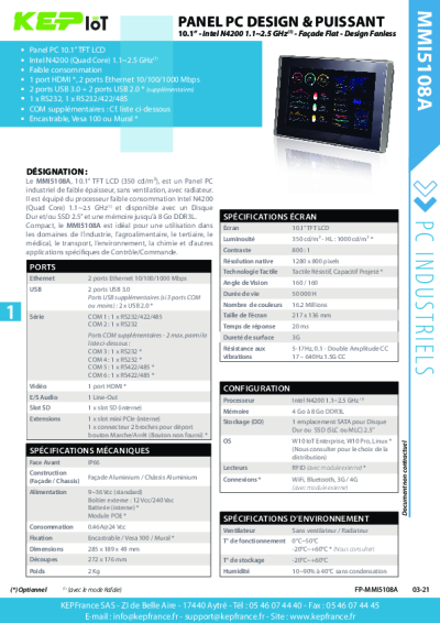 PC industriel 10.1'' | KEPIoT