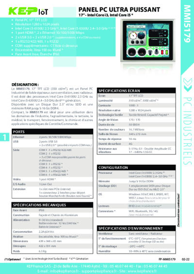 Panel PC industriel Compact