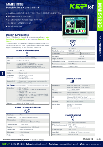 Panel PC Industriel 19