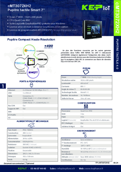 Pupitre Weintek Smart 7'' - cMT3072XH2