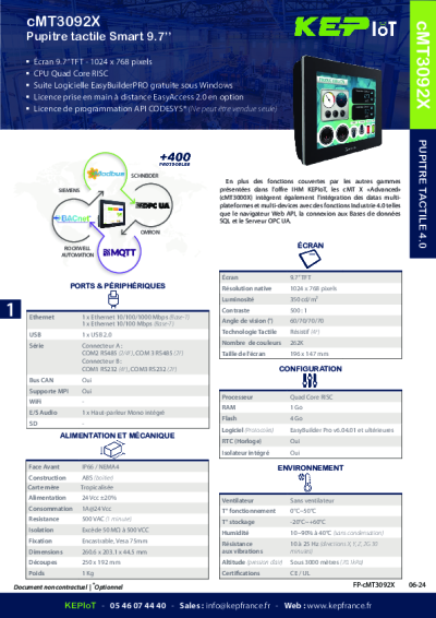 Terminal Weintek  9,7'' Web browser