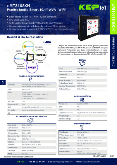 IHM Tactile Weintek cMT3108XH