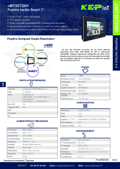 Pupitre Weintek Smart 7'' - cMT3072XH