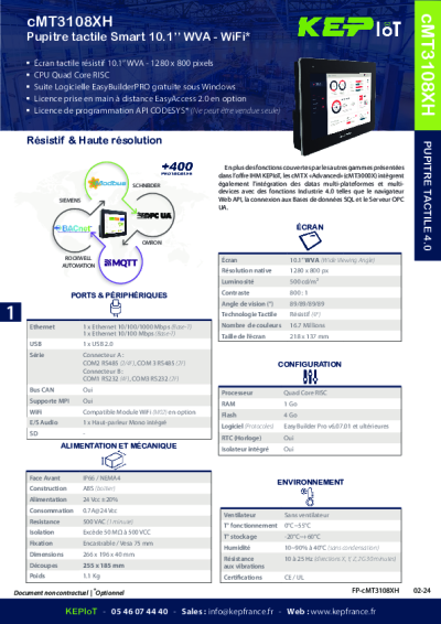 IHM Tactile Weintek cMT3108XH