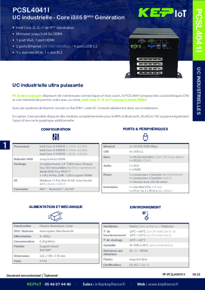 Unité Centrale Industrielle, 3 à 4  slots PCI/PCIe